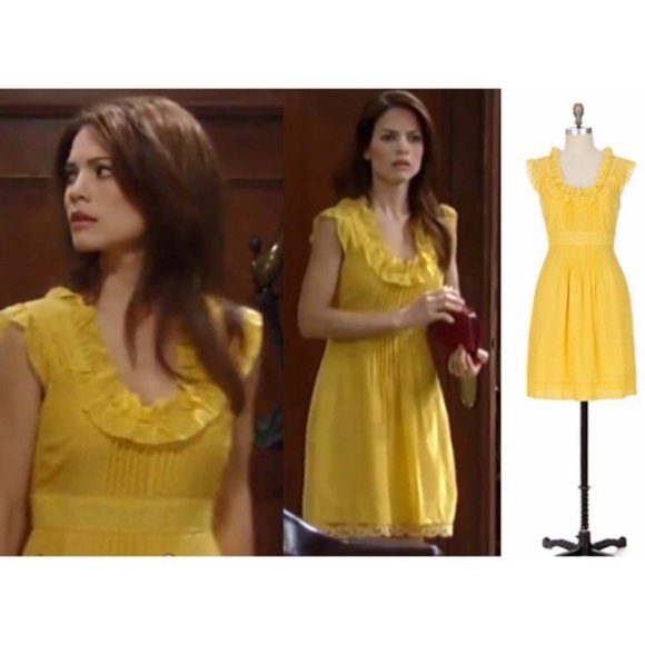 Anthropologie Dresses & Skirts - Anthropologie Behind the Clouds Dress Yellow SZ 0